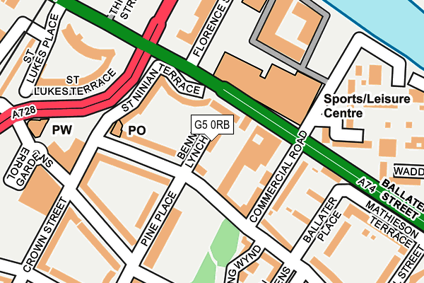 G5 0RB map - OS OpenMap – Local (Ordnance Survey)