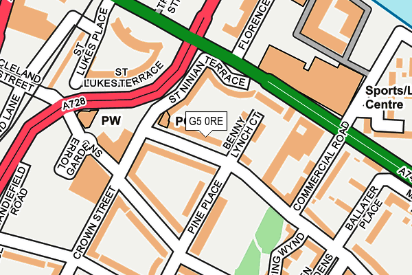 G5 0RE map - OS OpenMap – Local (Ordnance Survey)