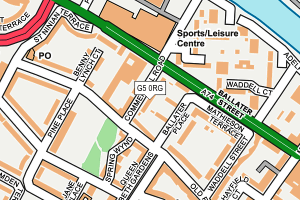 G5 0RG map - OS OpenMap – Local (Ordnance Survey)