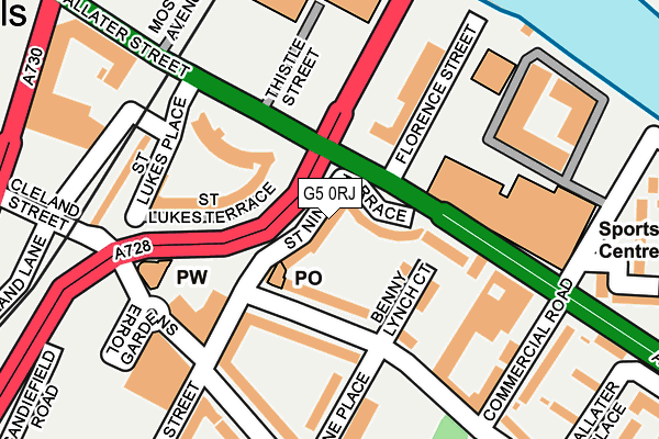 G5 0RJ map - OS OpenMap – Local (Ordnance Survey)