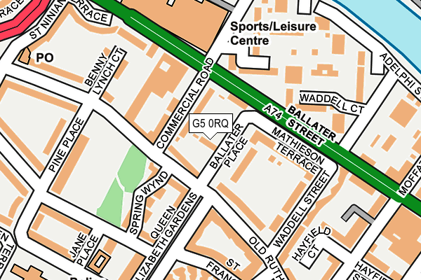 G5 0RQ map - OS OpenMap – Local (Ordnance Survey)