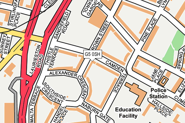 G5 0SH map - OS OpenMap – Local (Ordnance Survey)