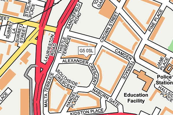 G5 0SL map - OS OpenMap – Local (Ordnance Survey)