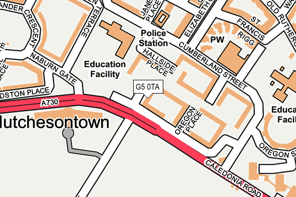 G5 0TA map - OS OpenMap – Local (Ordnance Survey)