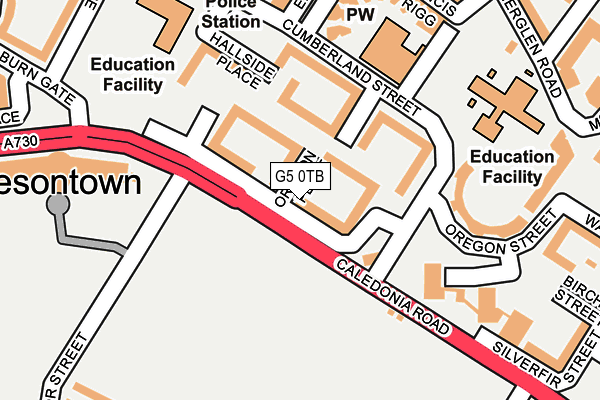 G5 0TB map - OS OpenMap – Local (Ordnance Survey)