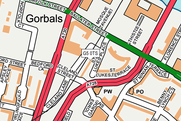 G5 0TS map - OS OpenMap – Local (Ordnance Survey)