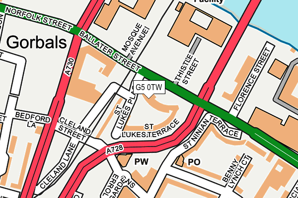 G5 0TW map - OS OpenMap – Local (Ordnance Survey)