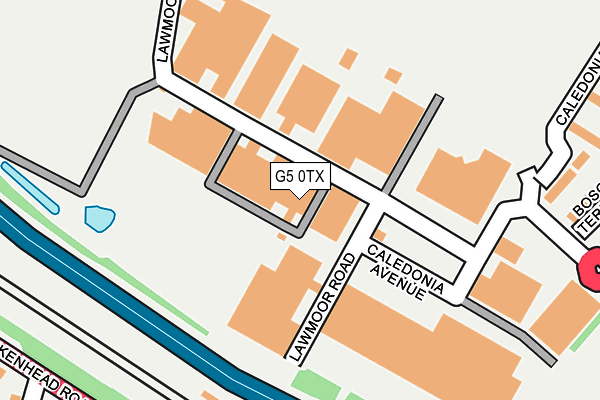 G5 0TX map - OS OpenMap – Local (Ordnance Survey)