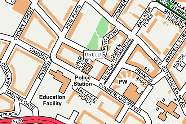 G5 0UD map - OS OpenMap – Local (Ordnance Survey)