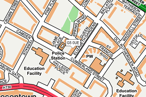 G5 0UE map - OS OpenMap – Local (Ordnance Survey)