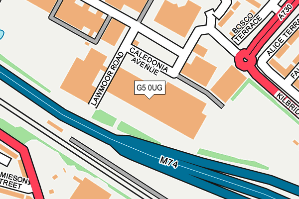 G5 0UG map - OS OpenMap – Local (Ordnance Survey)