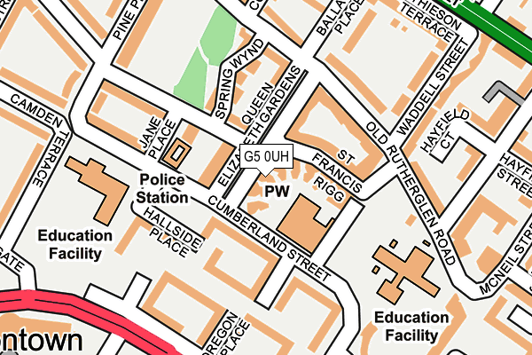 G5 0UH map - OS OpenMap – Local (Ordnance Survey)