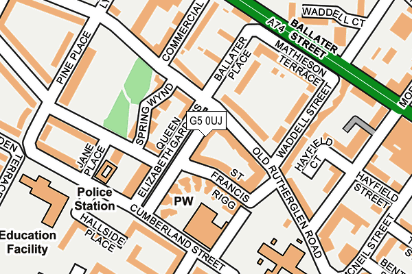 G5 0UJ map - OS OpenMap – Local (Ordnance Survey)