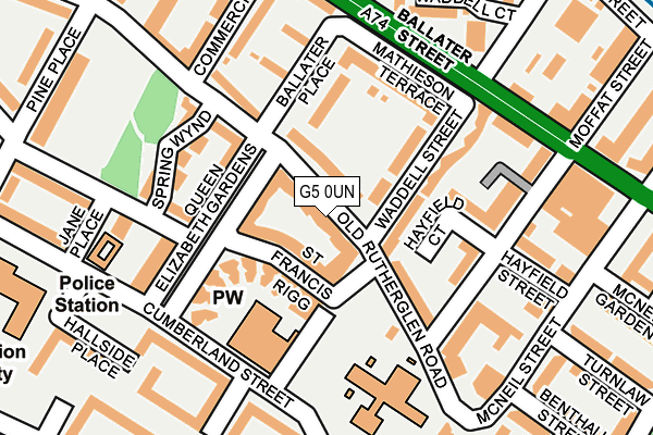 G5 0UN map - OS OpenMap – Local (Ordnance Survey)