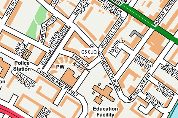 G5 0UQ map - OS OpenMap – Local (Ordnance Survey)