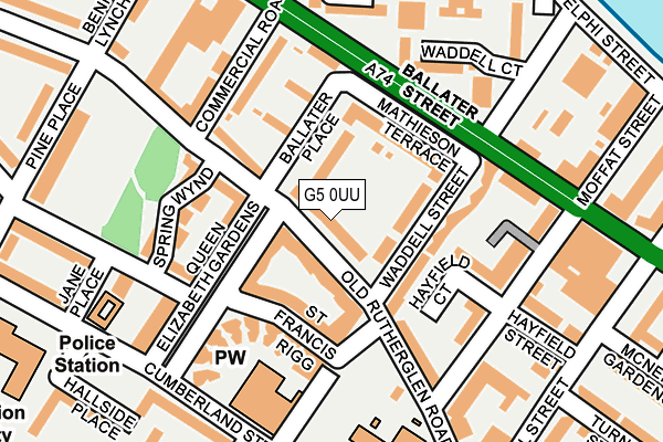 G5 0UU map - OS OpenMap – Local (Ordnance Survey)