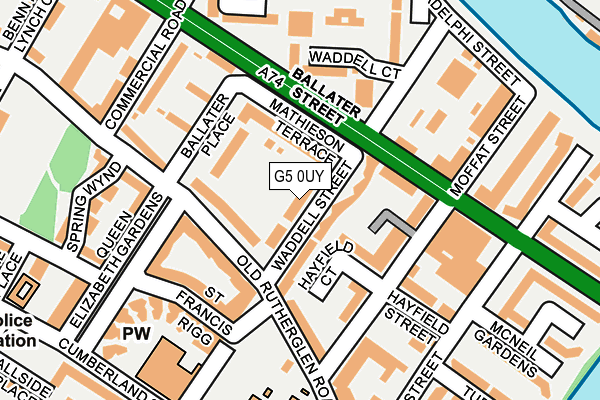 G5 0UY map - OS OpenMap – Local (Ordnance Survey)