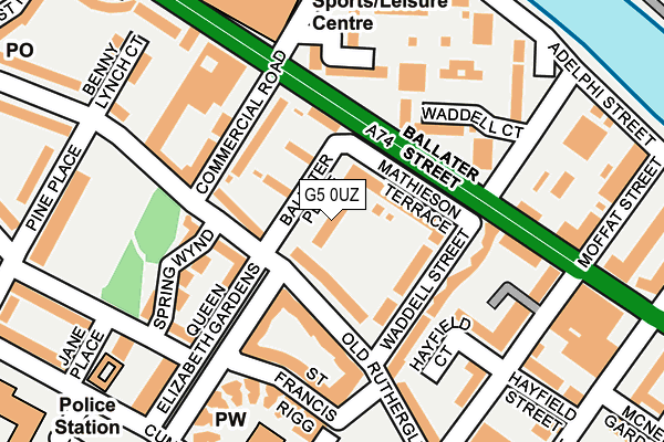 G5 0UZ map - OS OpenMap – Local (Ordnance Survey)