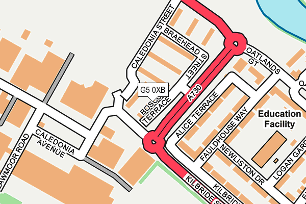 G5 0XB map - OS OpenMap – Local (Ordnance Survey)