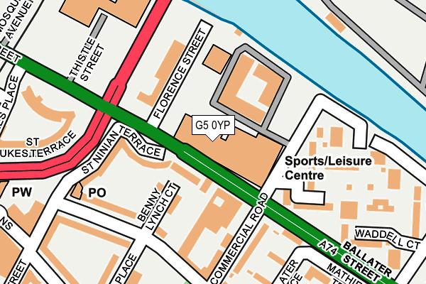 G5 0YP map - OS OpenMap – Local (Ordnance Survey)