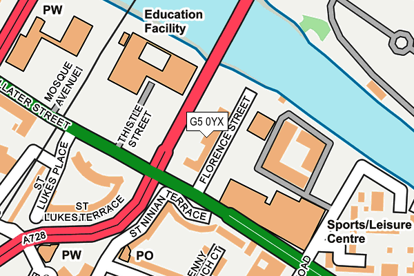 G5 0YX map - OS OpenMap – Local (Ordnance Survey)