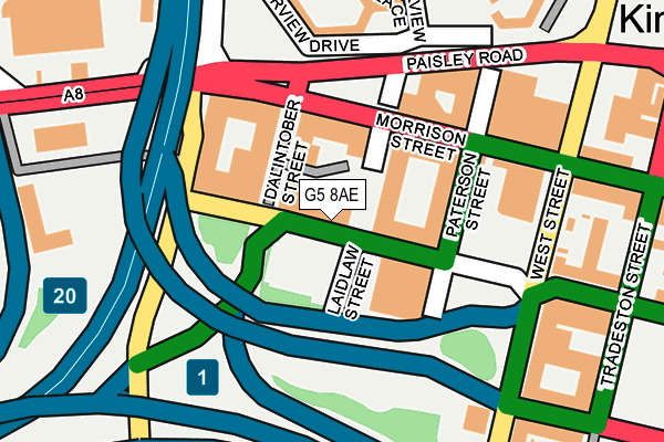 G5 8AE map - OS OpenMap – Local (Ordnance Survey)