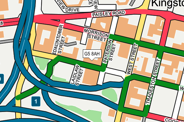 G5 8AH map - OS OpenMap – Local (Ordnance Survey)