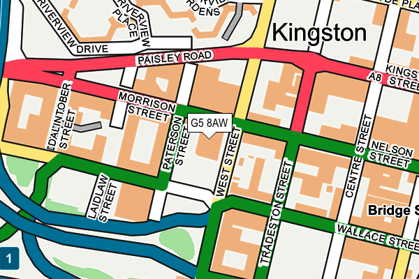 G5 8AW map - OS OpenMap – Local (Ordnance Survey)