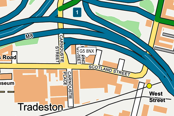 G5 8NX map - OS OpenMap – Local (Ordnance Survey)