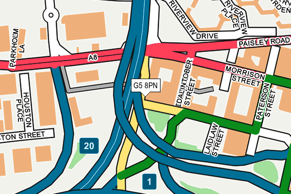 G5 8PN map - OS OpenMap – Local (Ordnance Survey)