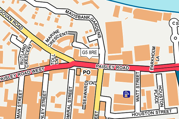 G5 8RE map - OS OpenMap – Local (Ordnance Survey)