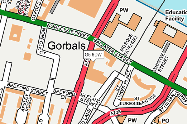 G5 9DW map - OS OpenMap – Local (Ordnance Survey)