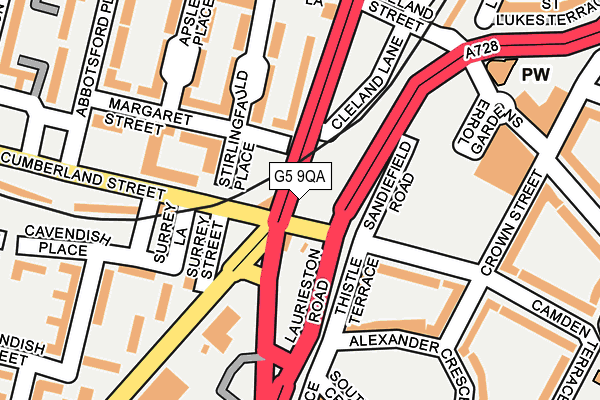 G5 9QA map - OS OpenMap – Local (Ordnance Survey)