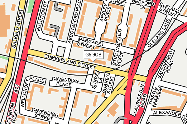 G5 9QB map - OS OpenMap – Local (Ordnance Survey)