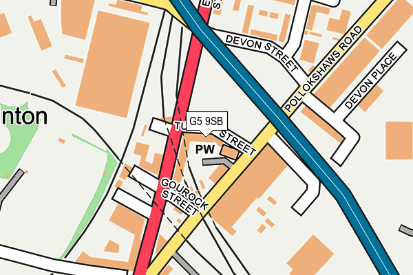 G5 9SB map - OS OpenMap – Local (Ordnance Survey)