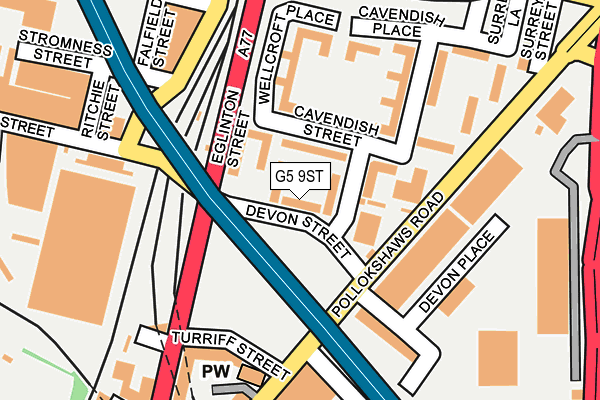 G5 9ST map - OS OpenMap – Local (Ordnance Survey)
