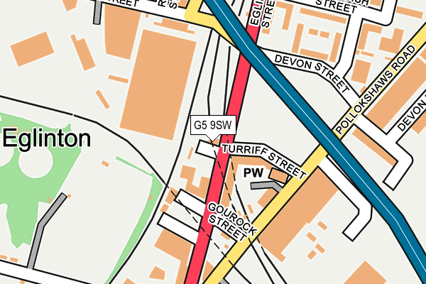 G5 9SW map - OS OpenMap – Local (Ordnance Survey)