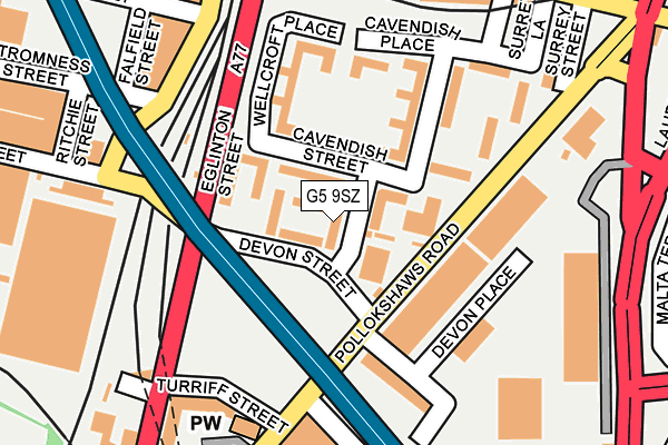 G5 9SZ map - OS OpenMap – Local (Ordnance Survey)