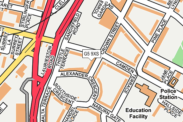 G5 9XS map - OS OpenMap – Local (Ordnance Survey)