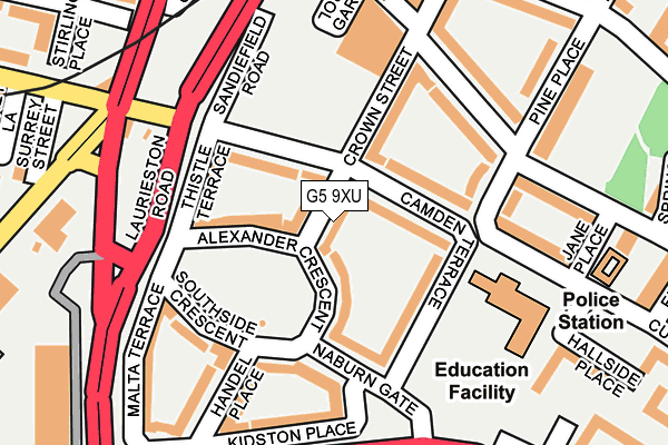 G5 9XU map - OS OpenMap – Local (Ordnance Survey)
