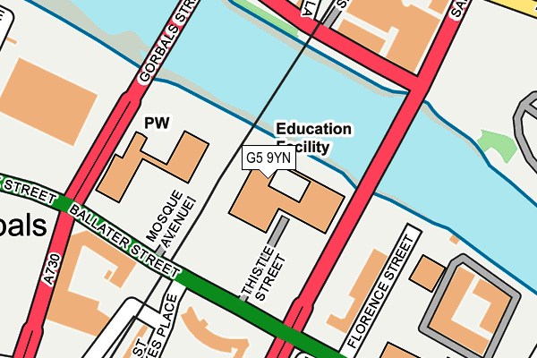 G5 9YN map - OS OpenMap – Local (Ordnance Survey)