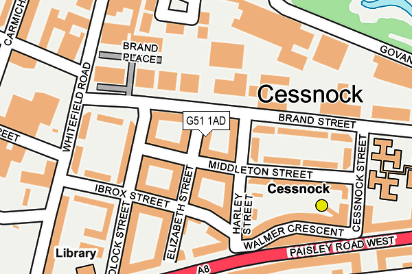 G51 1AD map - OS OpenMap – Local (Ordnance Survey)