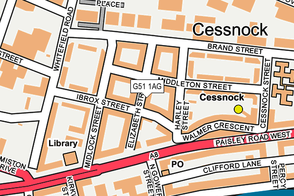 G51 1AG map - OS OpenMap – Local (Ordnance Survey)