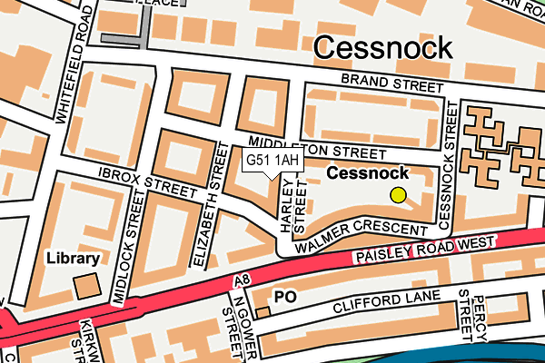 G51 1AH map - OS OpenMap – Local (Ordnance Survey)