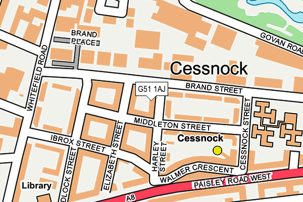 G51 1AJ map - OS OpenMap – Local (Ordnance Survey)