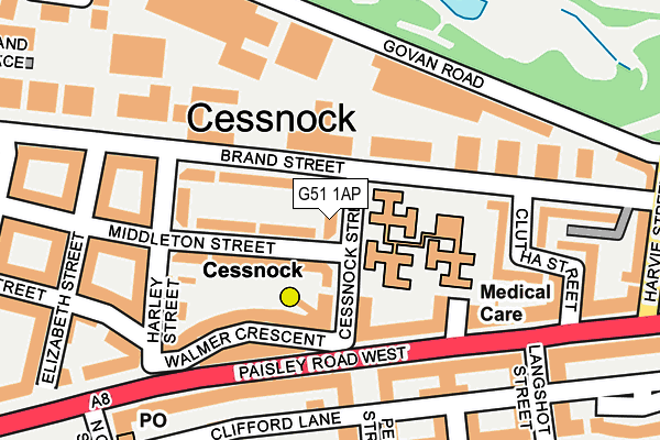 G51 1AP map - OS OpenMap – Local (Ordnance Survey)