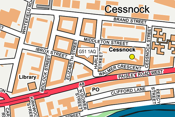 G51 1AQ map - OS OpenMap – Local (Ordnance Survey)