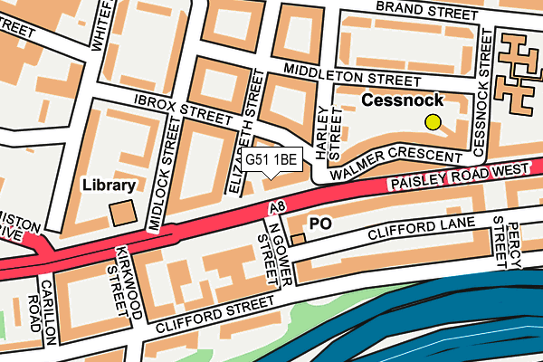 G51 1BE map - OS OpenMap – Local (Ordnance Survey)