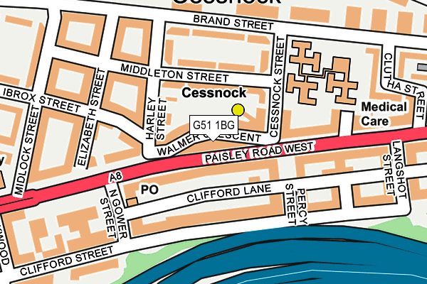 G51 1BG map - OS OpenMap – Local (Ordnance Survey)