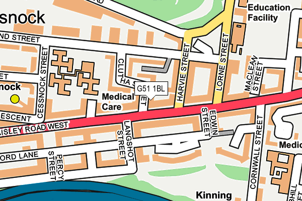 G51 1BL map - OS OpenMap – Local (Ordnance Survey)